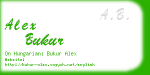 alex bukur business card